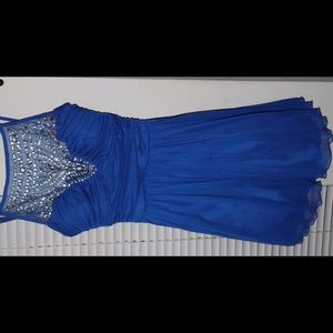 Blue short formal dress